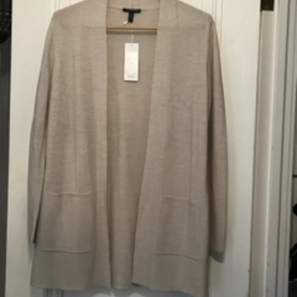 NWT Eileen Fischer Fine Italian Merino Wool long Cardigan, size PS/PP - Picture 2 of 6